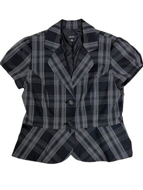 $600 ALYX Plaid Blazer Blouse Luxury Jacket Business Casual Womens 12/Large